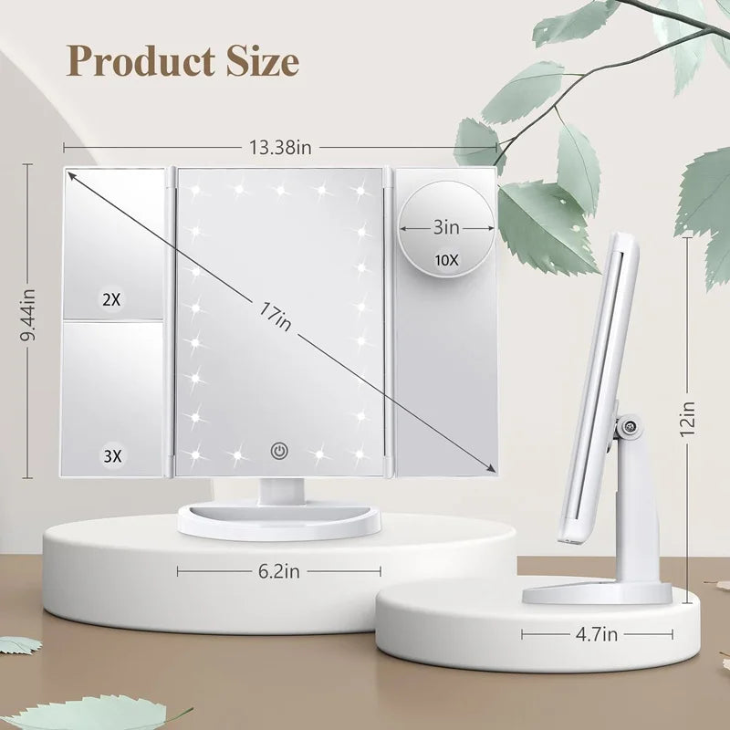 Smart Foldable Makeup Mirror